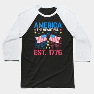 America The Beautiful 1776 Baseball T-Shirt